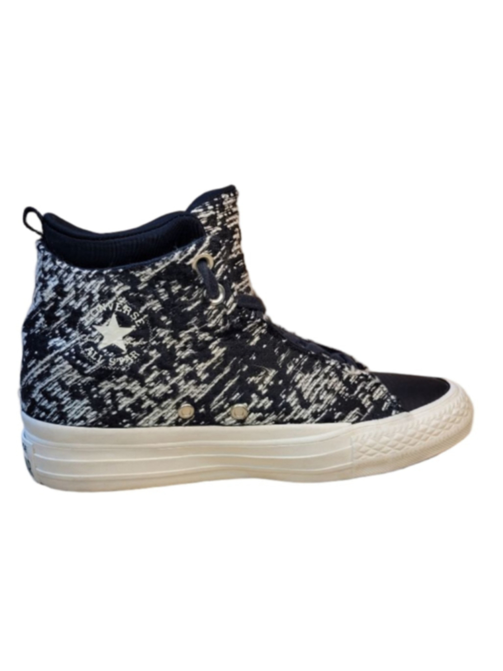 Converse Chuck Taylor All Star Selene Size 6 Women's Black White Winter Knit